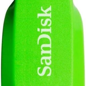 Pen drive USB SanDisk verde, archiviazione dati, tecnologia flash, memoria portatile, gadget digitale.