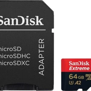 Scheda microSD SanDisk Extreme PRO 64GB memoria digitale fotocamera.