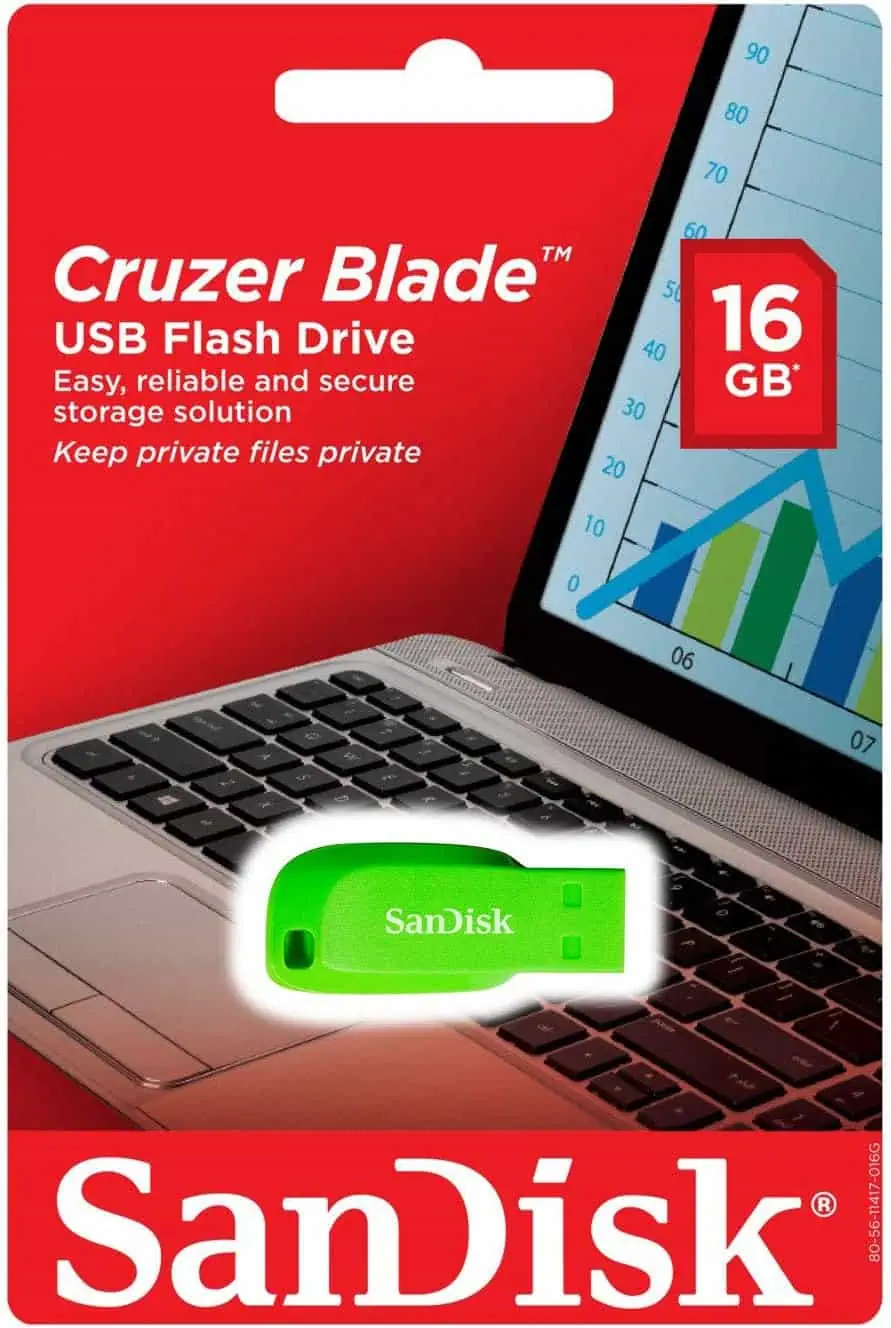 1. Chiavetta USB SanDisk 16GB, memoria flash portatile, affidabile e sicura.