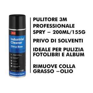 Pulitore professionale 3M spray senza solventi per fotolibri e album.