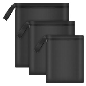 Buste portaoggetti nero in tessuto resistente, 3 pezzi, idee Organizer sostenibile.