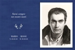 Ritratto in bianco e nero di un uomo, foto ricordo e dediche personalizzate.