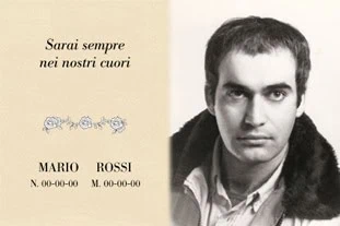 Ragazzo in bianco e nero con testo e nome, stile vintage di Photoworld.
