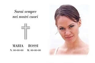 Fotografia di commemorazione con nome e caduto, ideale per tributi e ricordi spirituali.