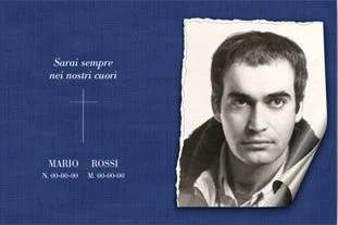 Ricordo sempre nei nostri cuori, Mario Rossi, foto commemorativa.