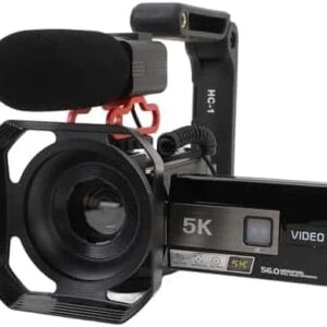 Microfono professionale per videomaking e streaming, compatibile con videocamere e reflex.