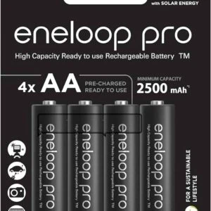 1. Batterie ricaricabile AA Eloop Pro, alta capacità, pre-carica solare, 2500mAh.