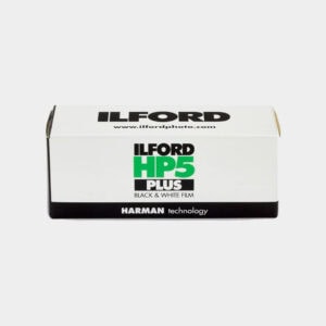 Pellicola fotografica Ilford HP5 Plus nero e bianco.