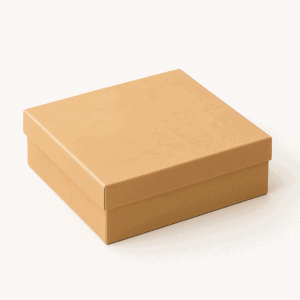 Scatola regalo di cartone, stile minimalista e elegante.