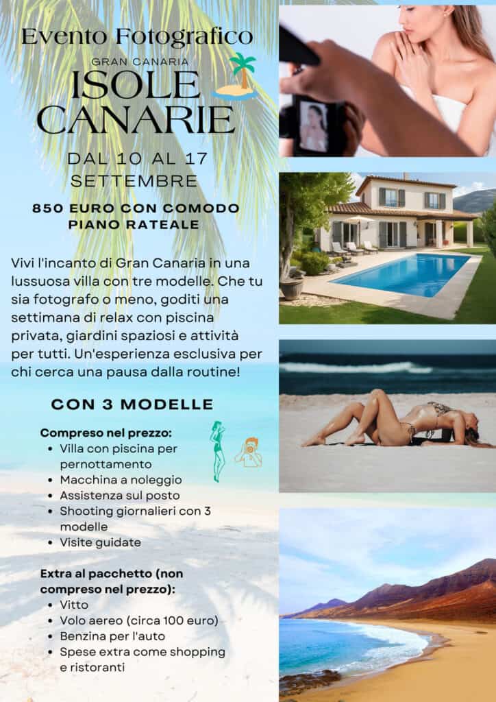 Spiaggia, piscina, vacanze a Gran Canaria, villa di lusso, evento fotografico, isola canarie, relax, models, soggiorno, foto professionali.