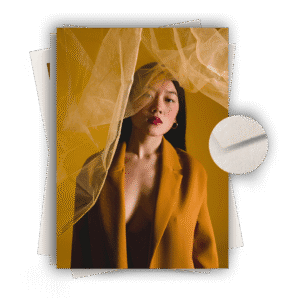 Elegant portrait of woman with yellow background, fashion and photography concept.