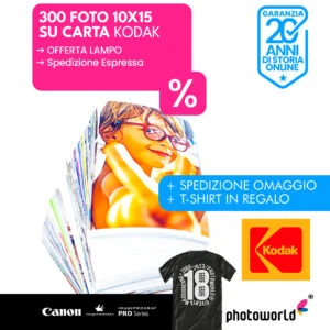 Foto 300 10x15 Pack Kodak, promozione e spedizione gratuita, ideale per stampe di alta qualità e ric.
