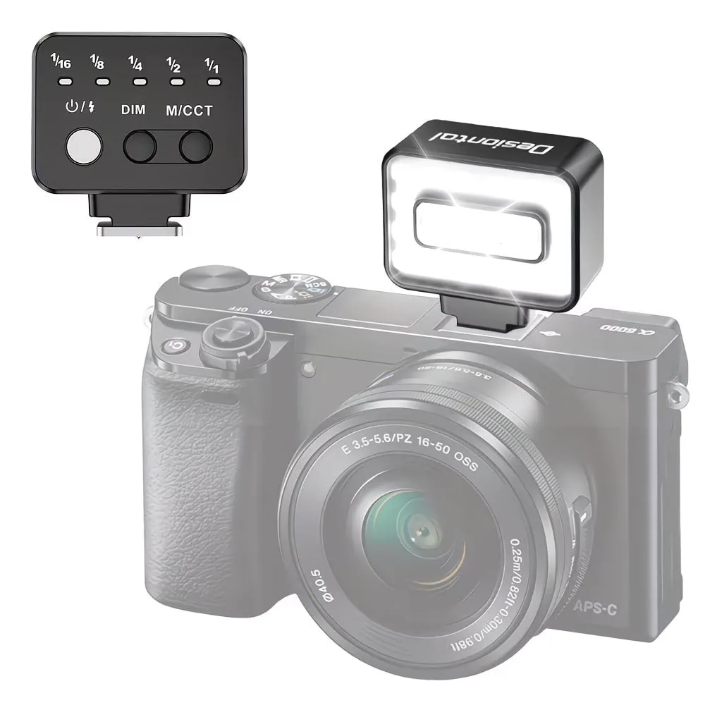 Flash compatto per fotocamere, ideale per fotografia professionale e amatoriale.