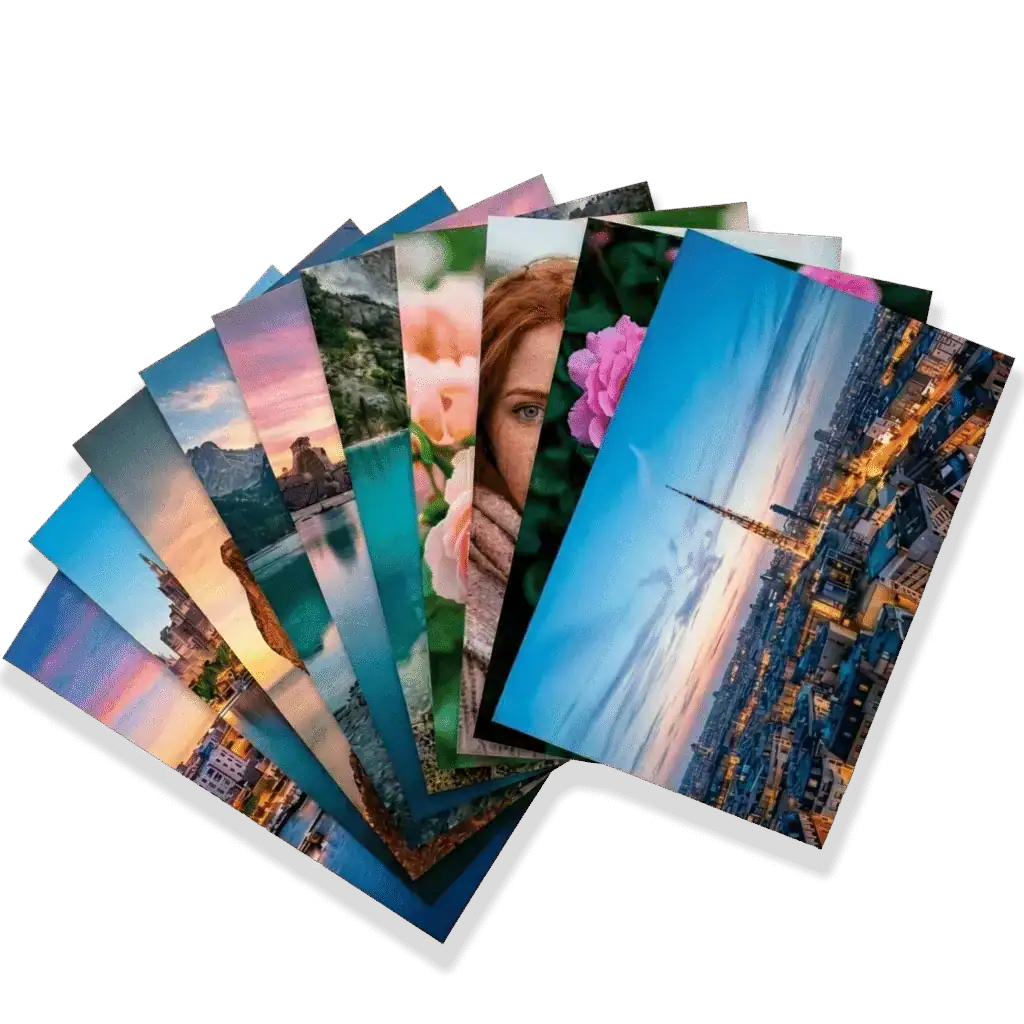 Immagine di una serie di fotografie artistiche e panoramiche di paesaggi e città.