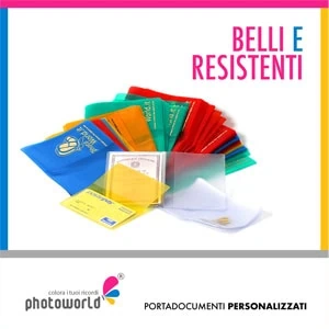 Porta carta d'identità colorato e resistente, ideale per documenti di identità.