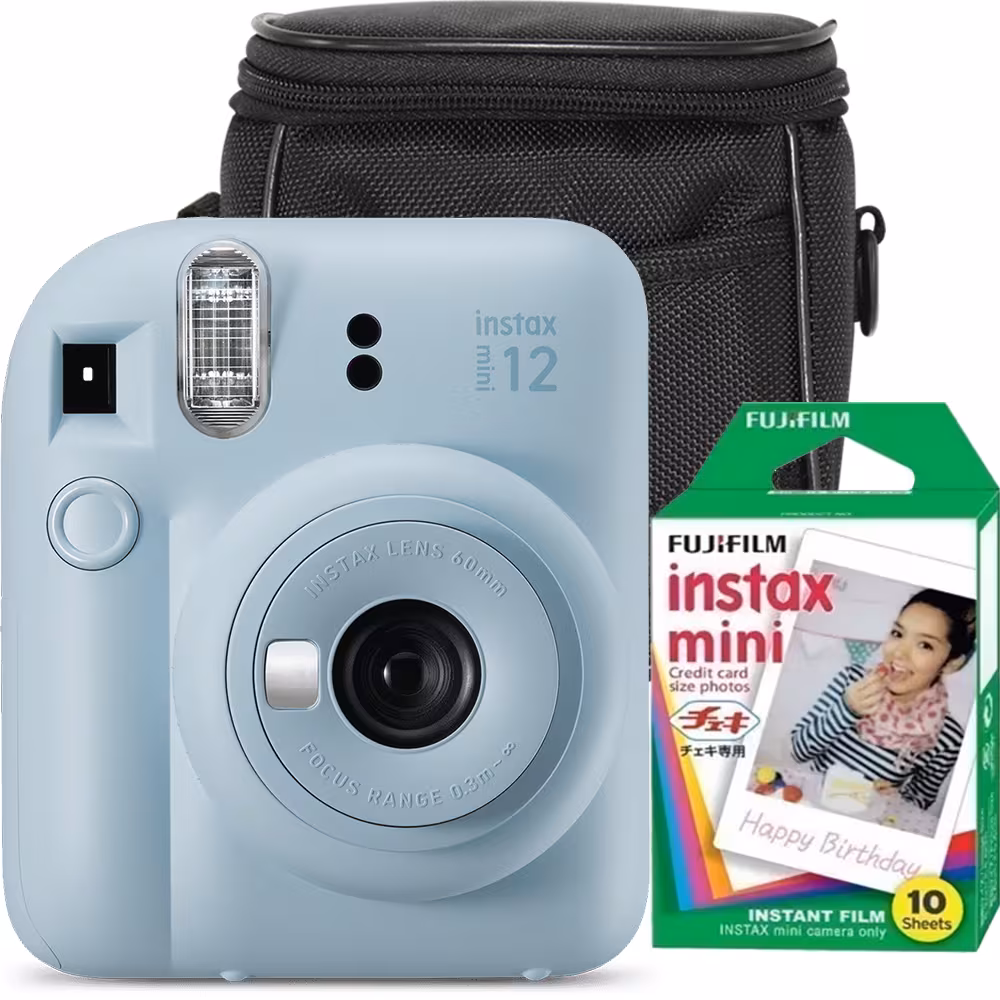 fotocamera istantanea Fujifilm Instax Mini 12 + pack 10 foto + custodia protettiva - immagine 2