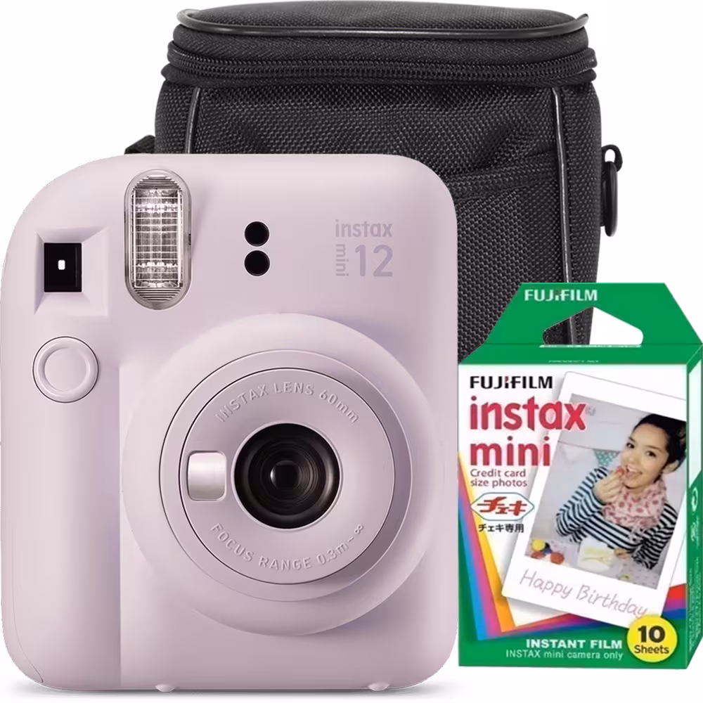 fotocamera istantanea Fujifilm Instax Mini 12 + pack 10 foto + custodia protettiva - immagine 3