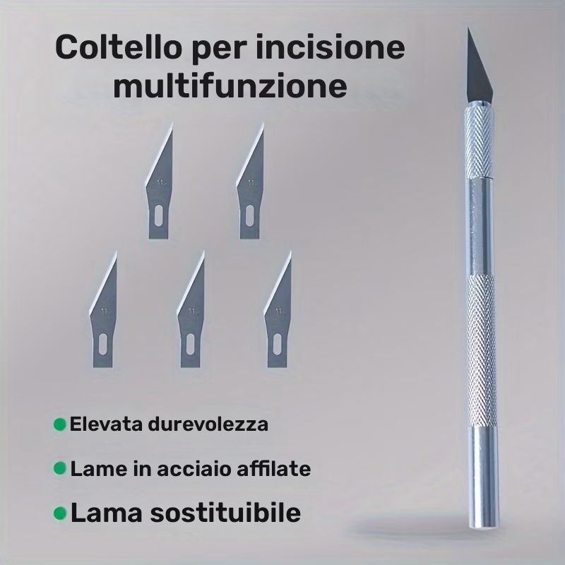 Set di Coltelli per Intaglio in Lega di Alluminio - Image 3