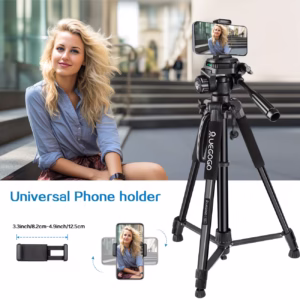 UEGOGO 60-Inch Supporto Tripode in Lega di Alluminio Professionale con Testa Gimbal