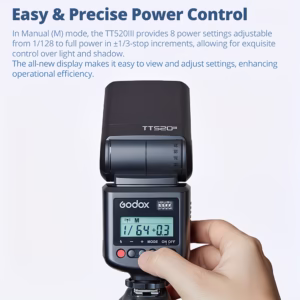 GODOX TT520 III Flash Speedlite Compatibile con Canon Nikon Pentax Olympus Fujifilm