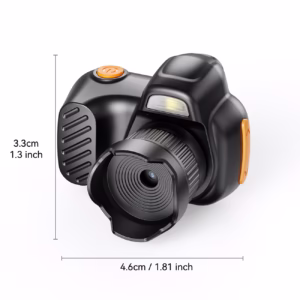 Ciondolo a forma di zaino con mini fotocamera