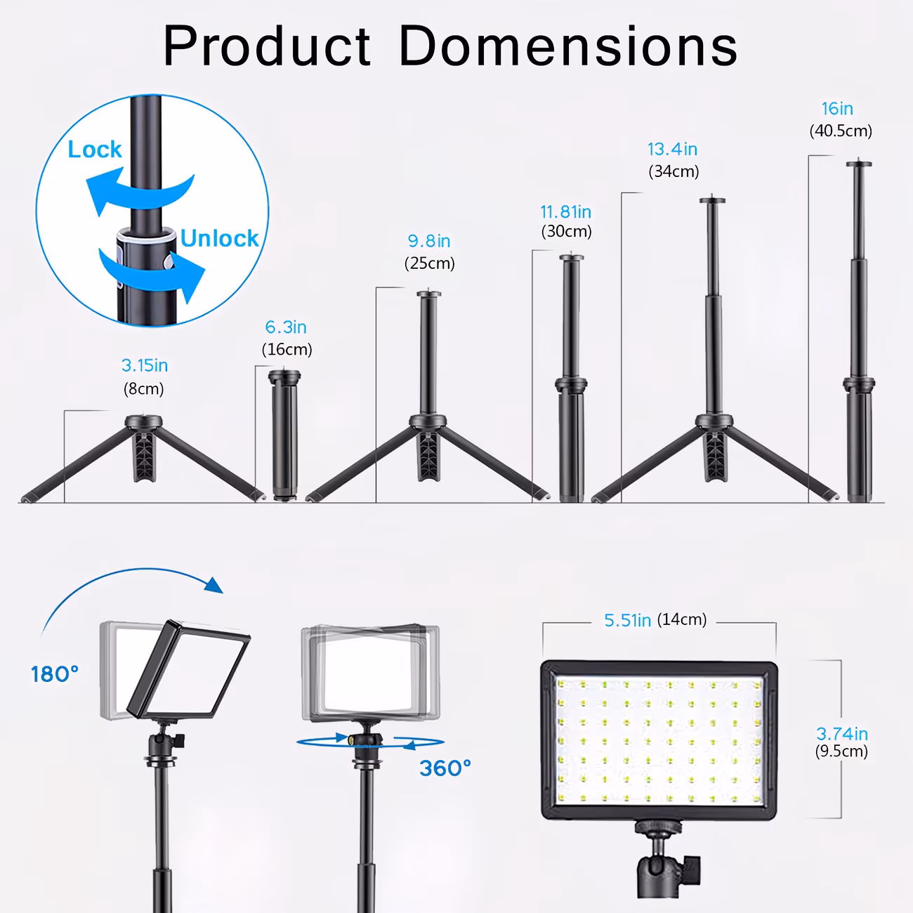 Set di due luci LED da studio per video streaming – Bild 5