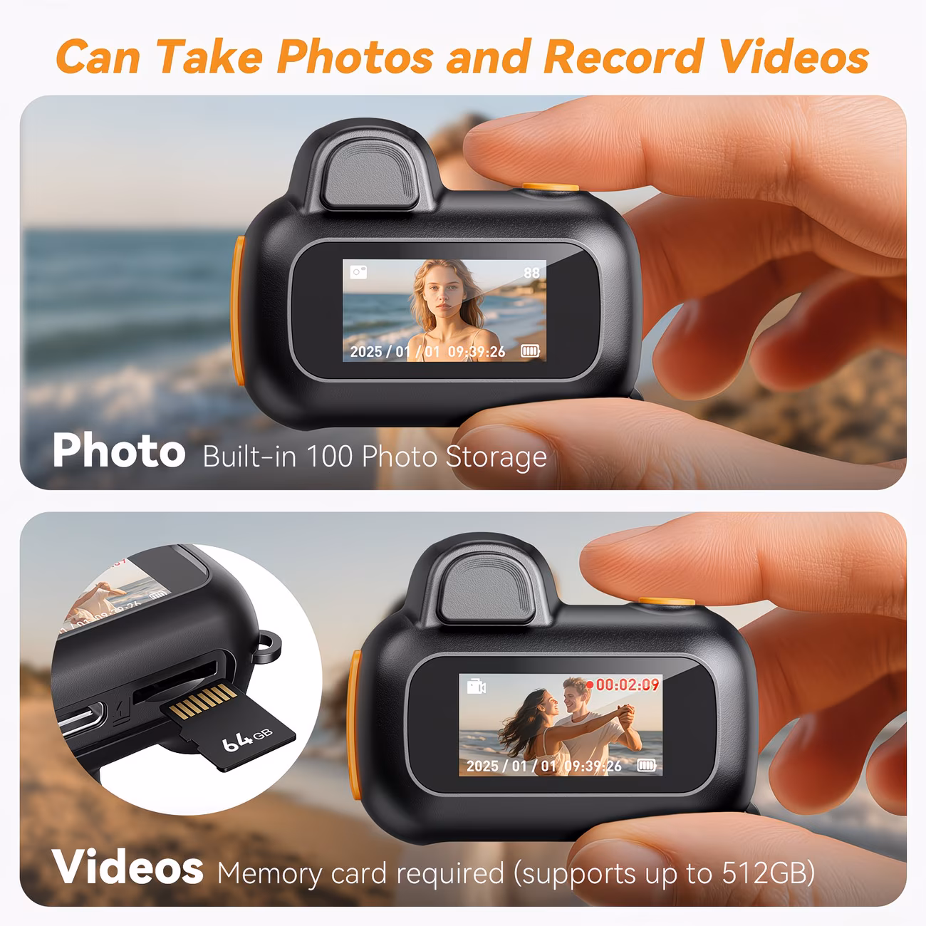 Ciondolo a forma di zaino con mini fotocamera - Image 5