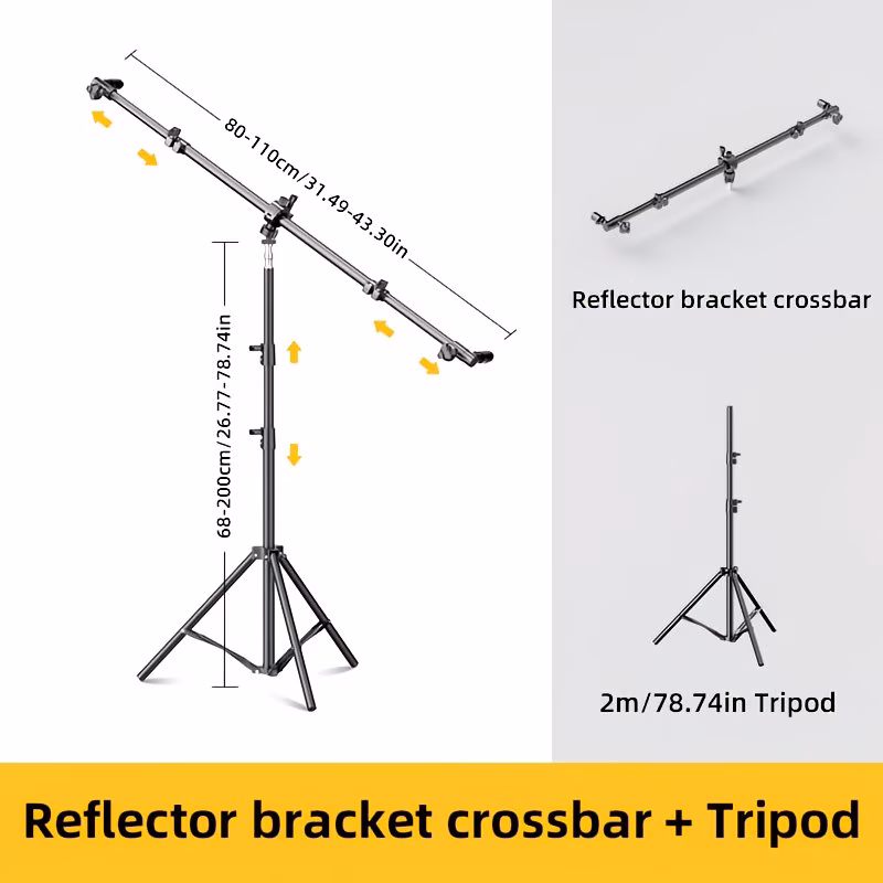 Supporto Regolabile per Riflettore Fotografico con Traversa Telescopica Rotante – Bild 8