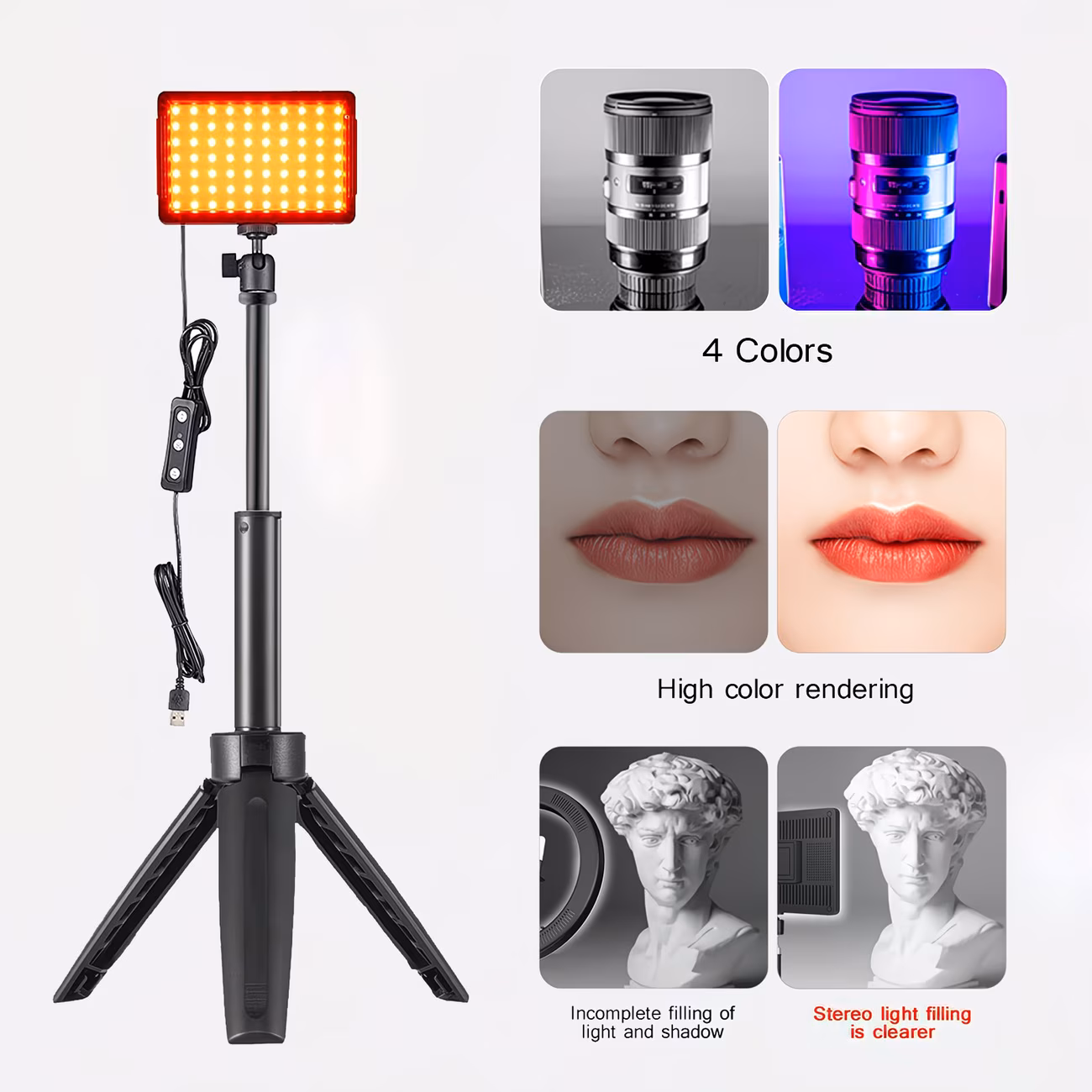 Set di due luci LED da studio per video streaming – Bild 8